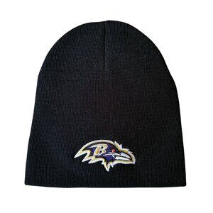 NFL Team Apparel black Baltimore Ravens beanie hat one size